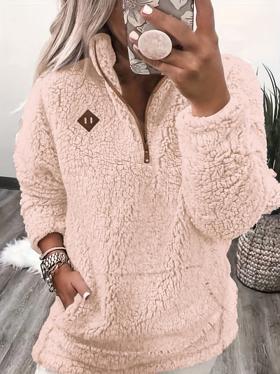 NOREEN | Sweter Teddy z Zamkiem