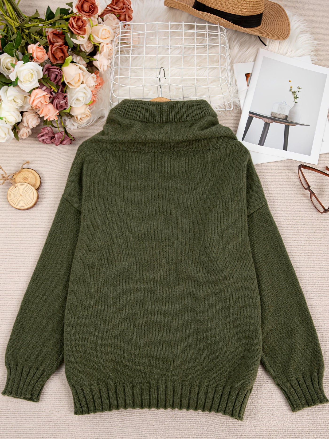 ZELINA | Sweter z Długim Rękawem z Kieszenią