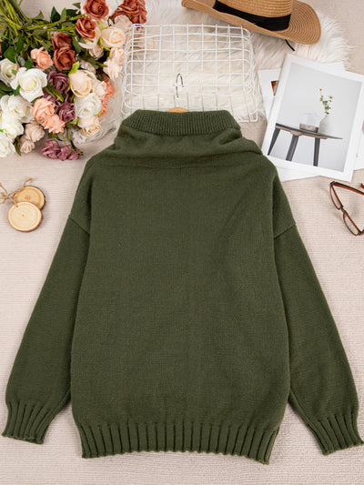 ZELINA | Sweter z Długim Rękawem z Kieszenią