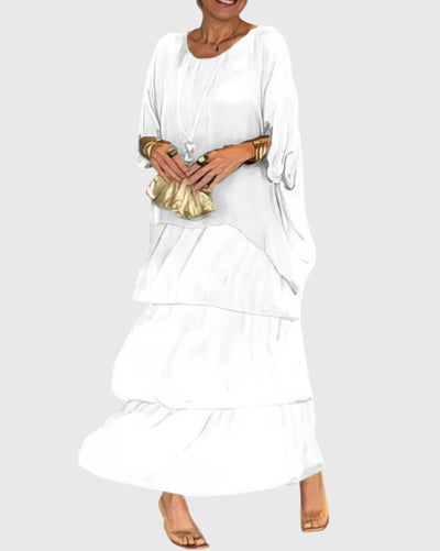 Susan™ | Długa i Jasna Elegancka Sukienka