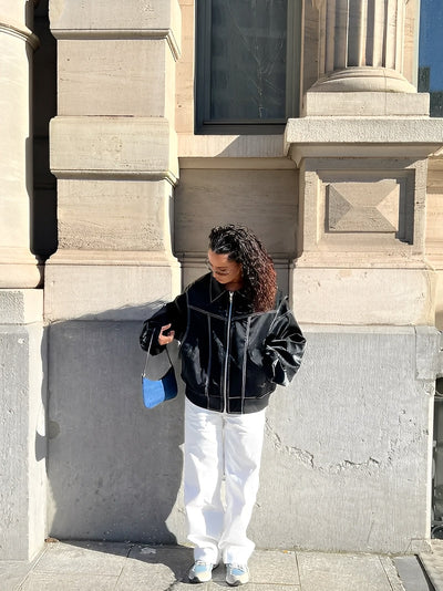 Maria – oversize kontrastowa kurtka