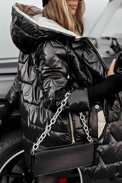 Maria – elegancki płaszcz zimowy z kapturem