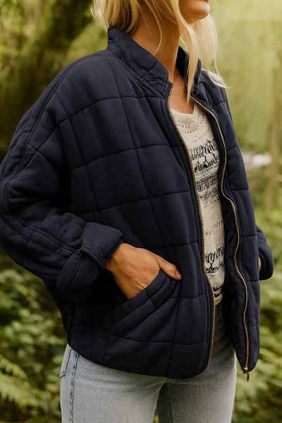 Maria – pikowana kurtka o eleganckim, oversize'owym wyglądzie