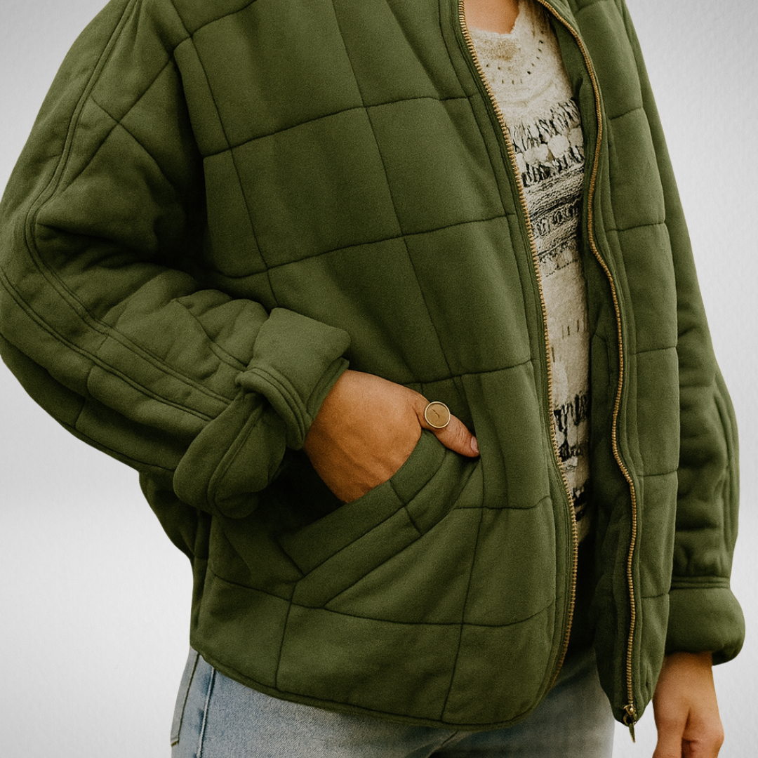 Maria – pikowana kurtka o eleganckim, oversize'owym wyglądzie