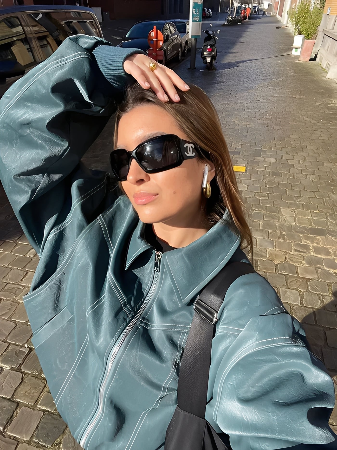 Maria – oversize kontrastowa kurtka