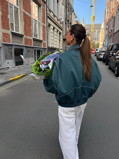 Maria – oversize kontrastowa kurtka