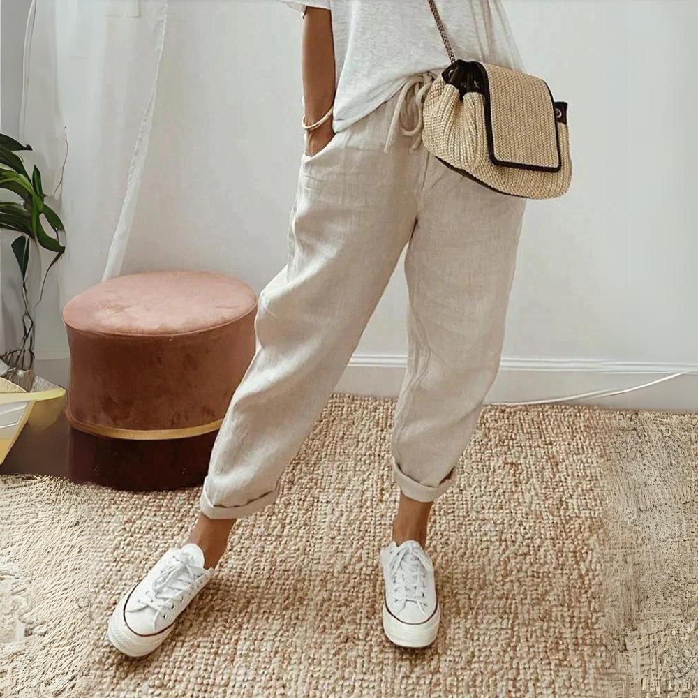 Maja™ | Lekkie Lniane Spodnie Damskie | 50% Zniżki