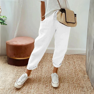 Maja™ | Lekkie Lniane Spodnie Damskie | 50% Zniżki