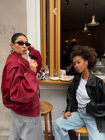 Maria – oversize kontrastowa kurtka