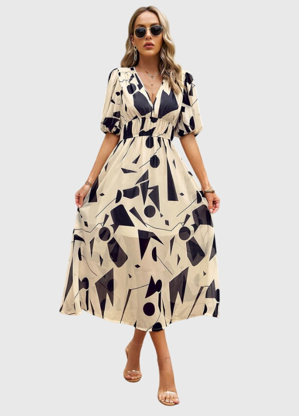 Merlin™ | Modelująca Kwiatowa Sukienka Midi