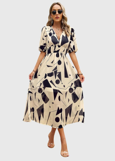 Merlin™ | Modelująca Kwiatowa Sukienka Midi