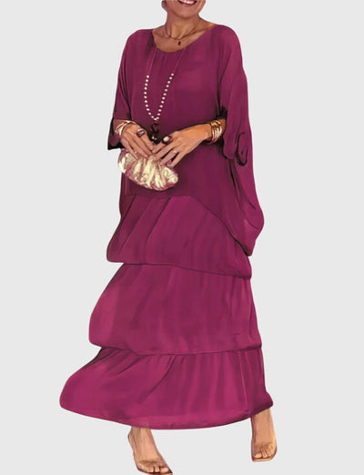 Susan™ | Długa i Jasna Elegancka Sukienka